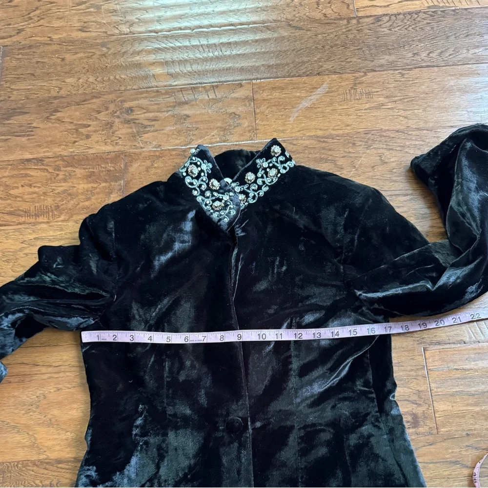 Soft Surroundings Elegant Black Velvet‎ Blazer